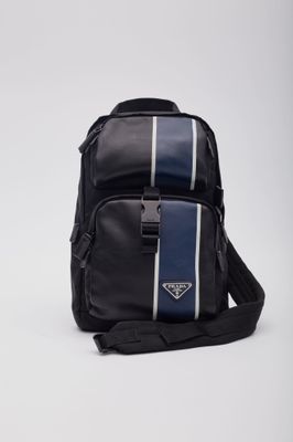 prada-leather-&-tessuto-nylon-black-blue-sling-backpack