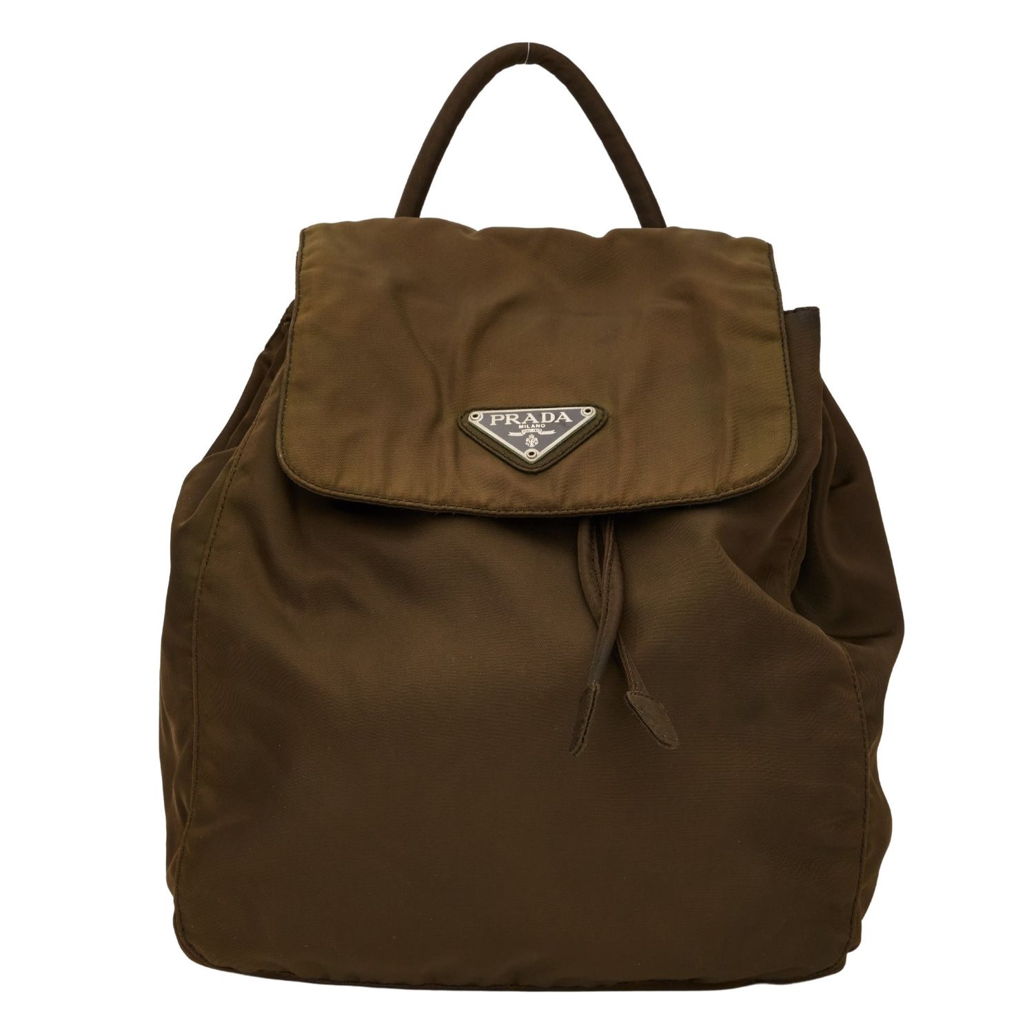 PRADA MILITARY GREEN NYLON CITY BACKPACK