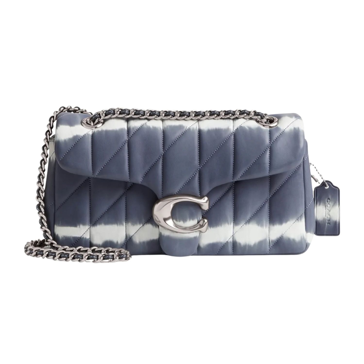 COACH QUILTED BLUE TIE DYE TABBY SHOULDER BAG 26