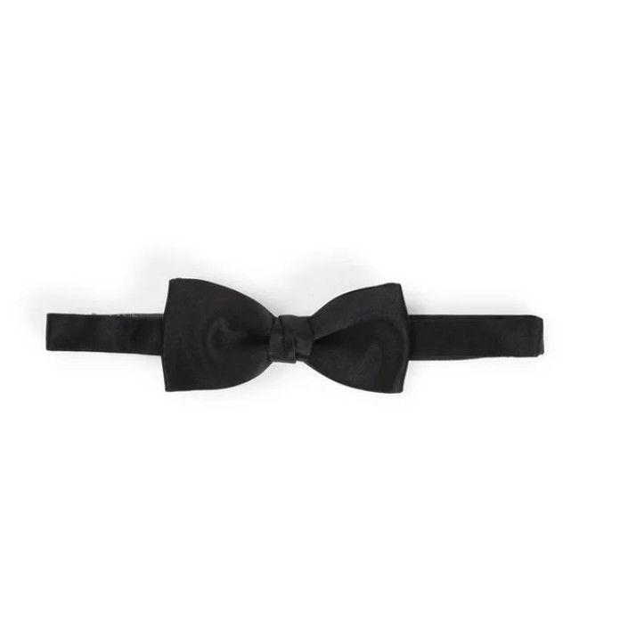 SAINT LAURENT MONOGRAM BOW TIE BLACK