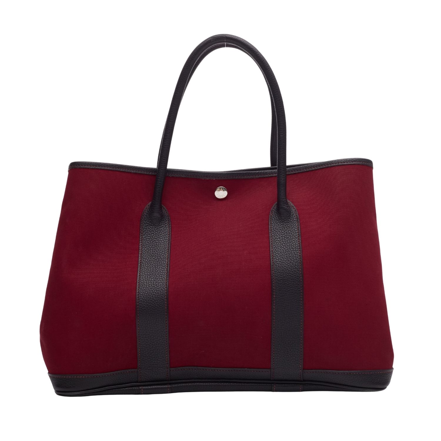 HERMES TOILE NEGONDA GARDEN PARTY 30 TPM ROUGE TOTE BAG