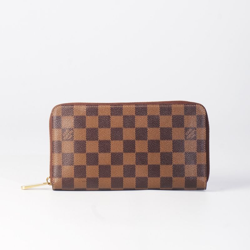 LOUIS VUITTON DAMIER EBENE ZIPPY WALLET XL RARE TRAVEL