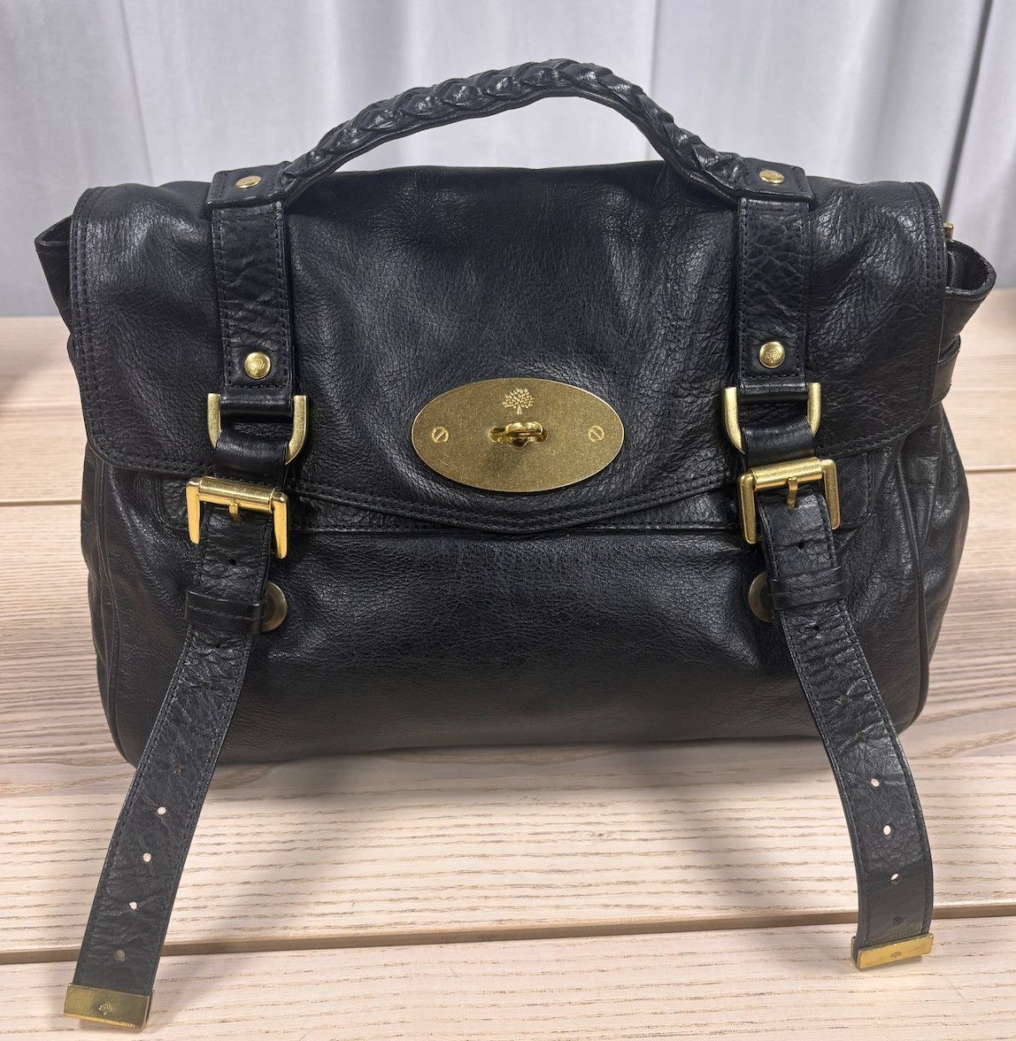 MULBERRY ALEXA LEATHER SATCHEL BLACK