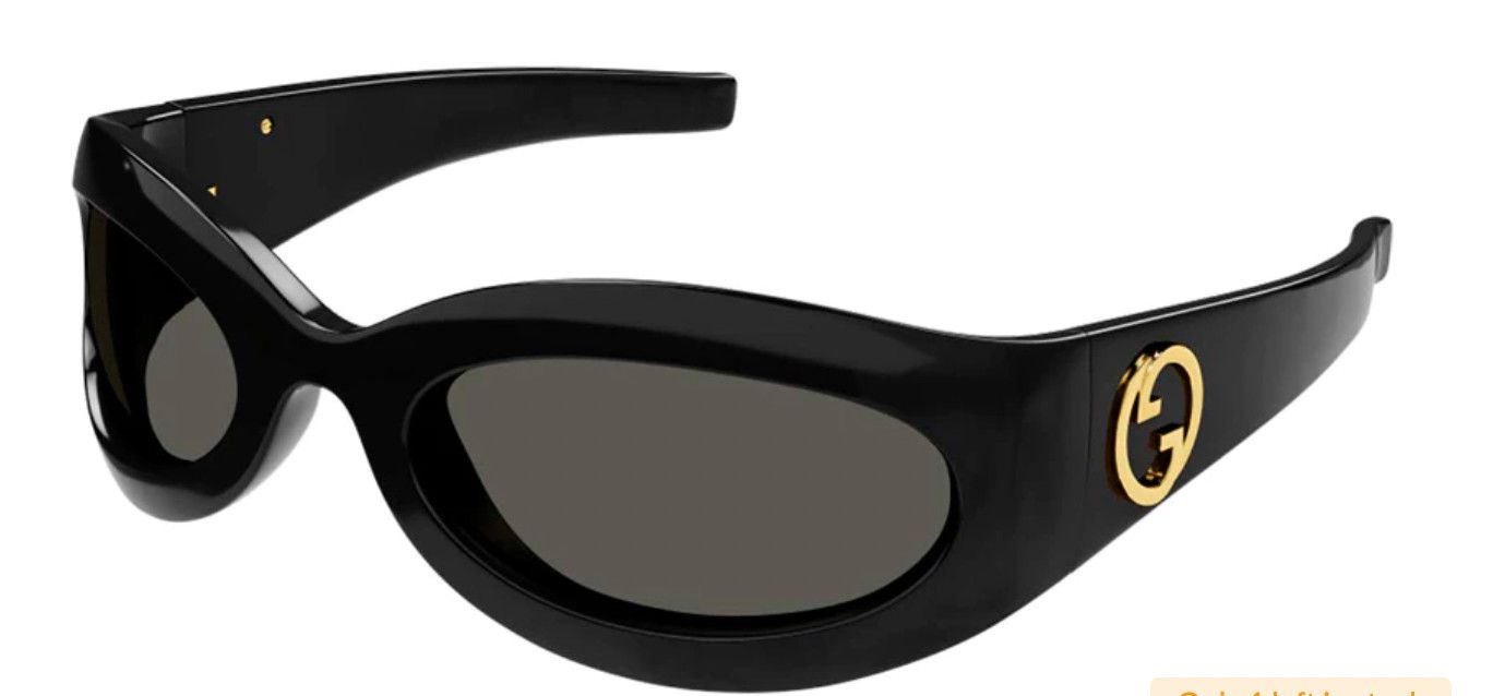 GUCCI GREY WRAP MASK SUNGLASSES BLACK GG1247S