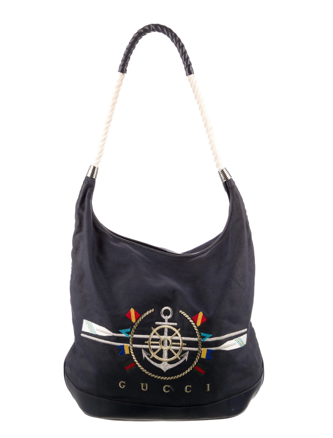 GUCCI NAUTICAL SAILORS NAVY BLUE SHOULDER BAG