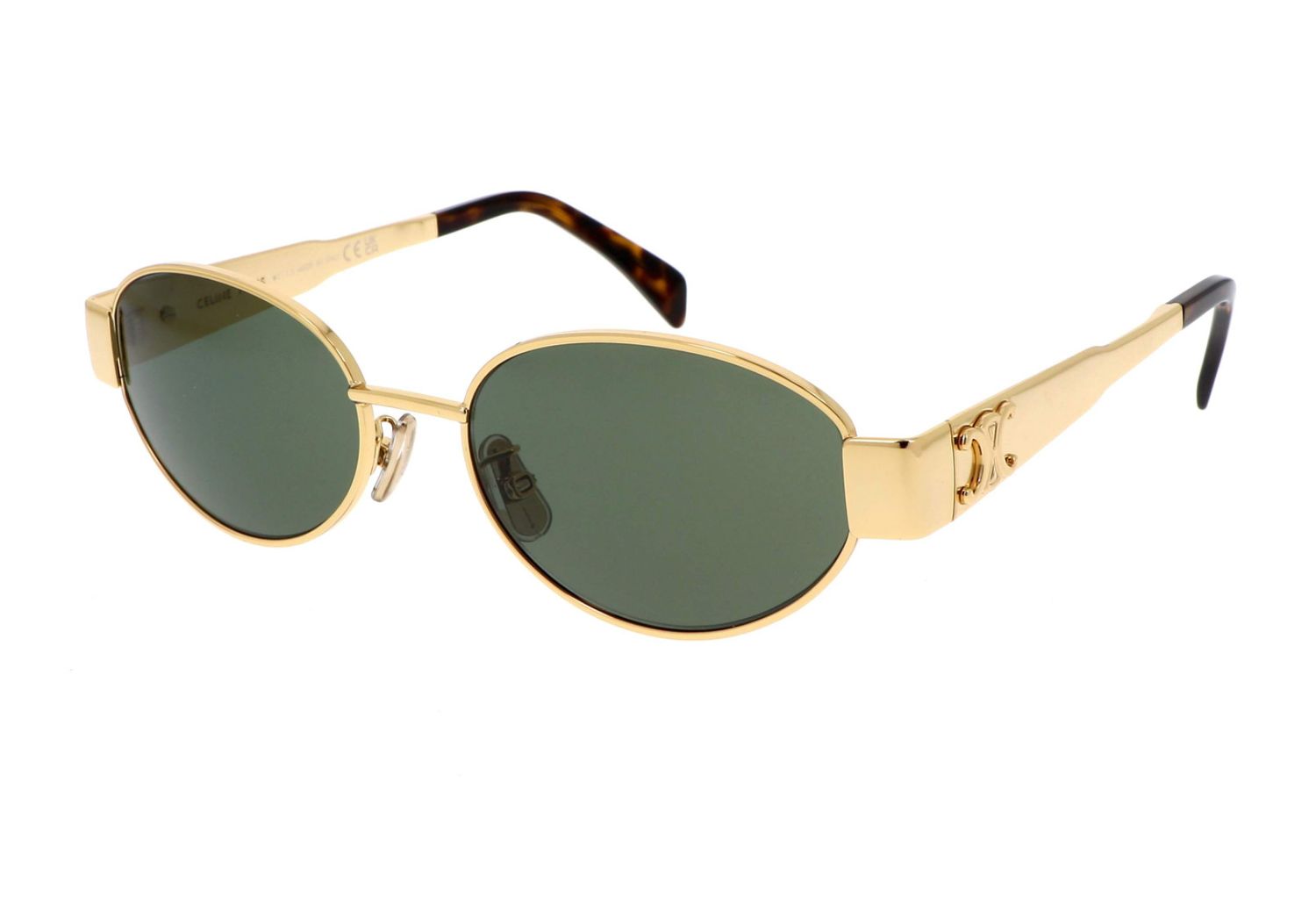 CELINE GOLD METAL TRIOMPHE SUNGLASSES