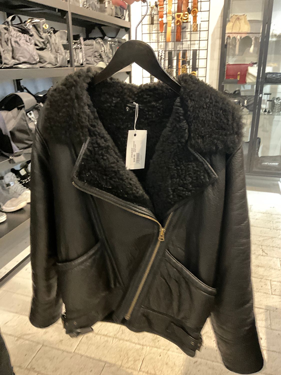 VINTAGE SHERLING JACKET BLACK