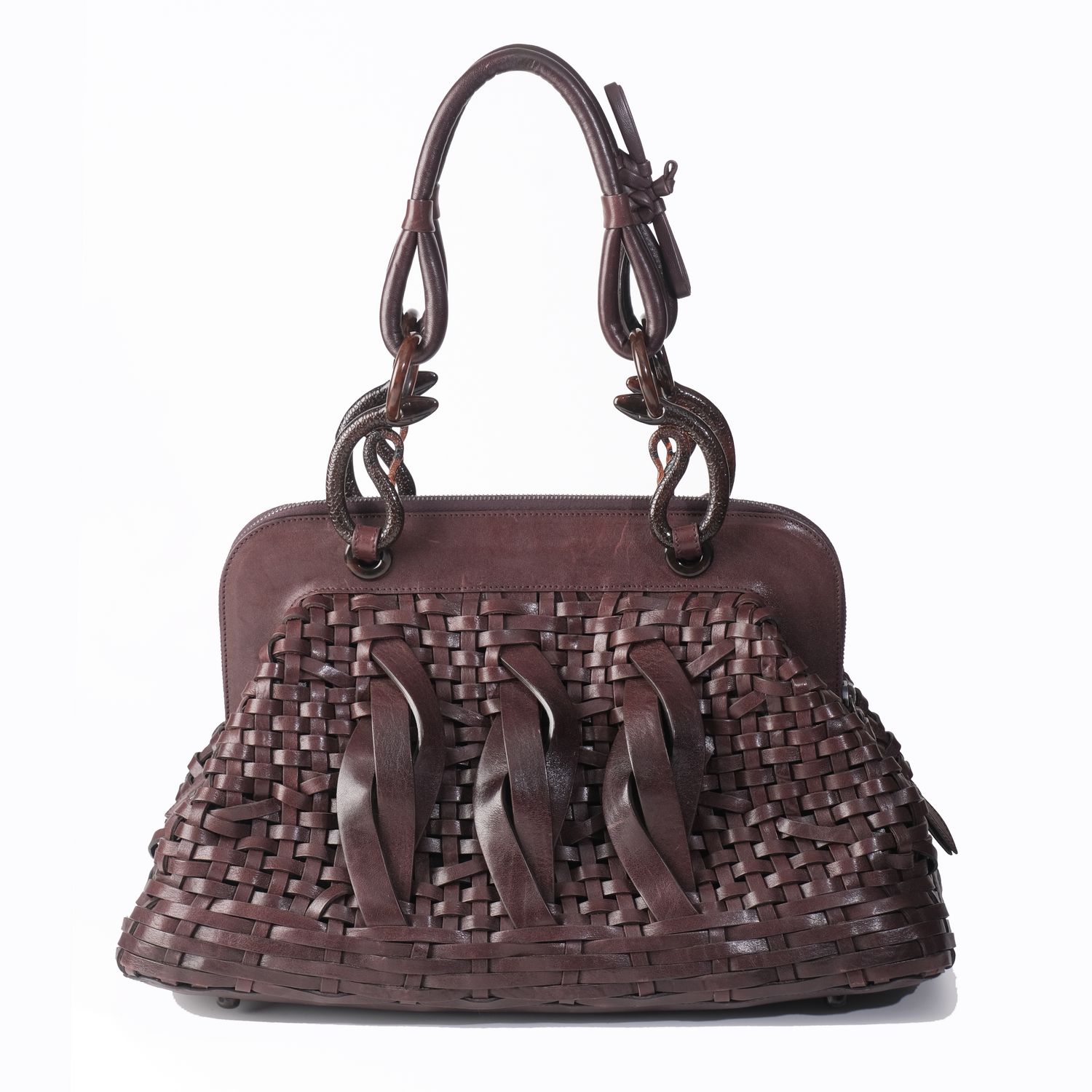 CHRISTIAN DIOR BY GALLIANO SAMOURAÏ BURGUNDY HANDBAG 0565