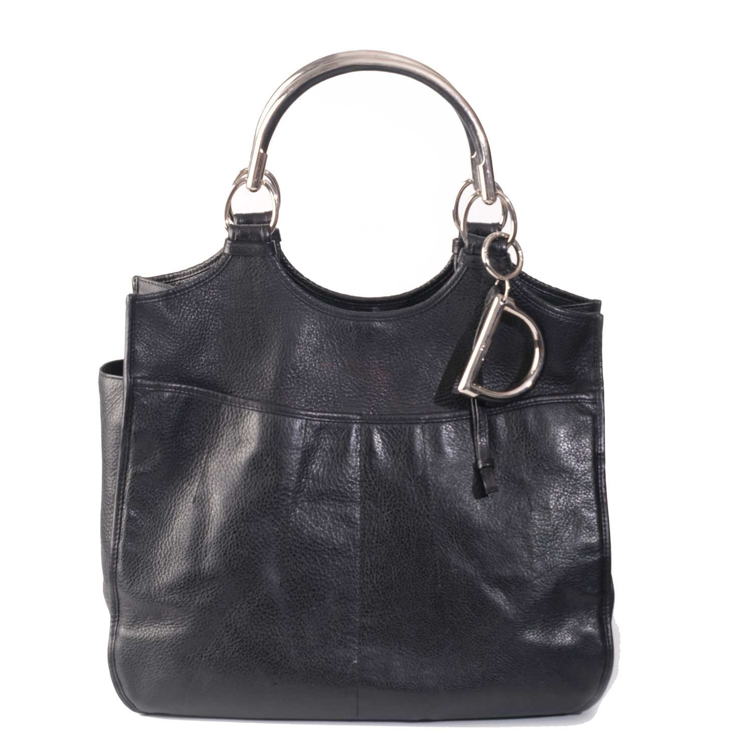 ​CHRISTIAN DIOR BY  JOHN GALLIANO  61 LEATHER HOBO BLACK TOTE