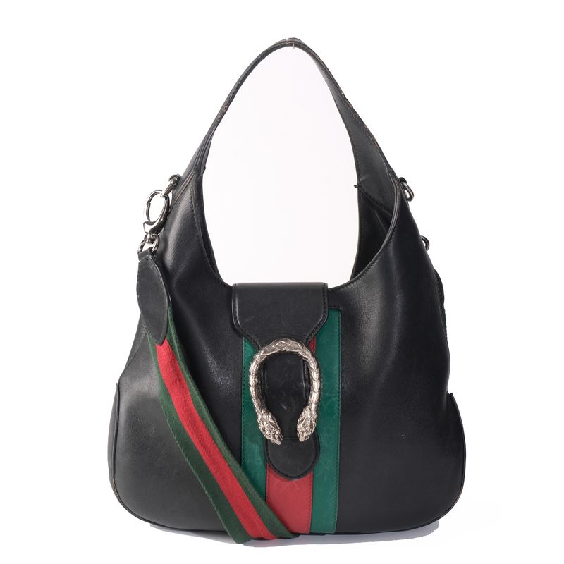 GUCCI DIONYSUS HOBO BAG BLACK LEATHER