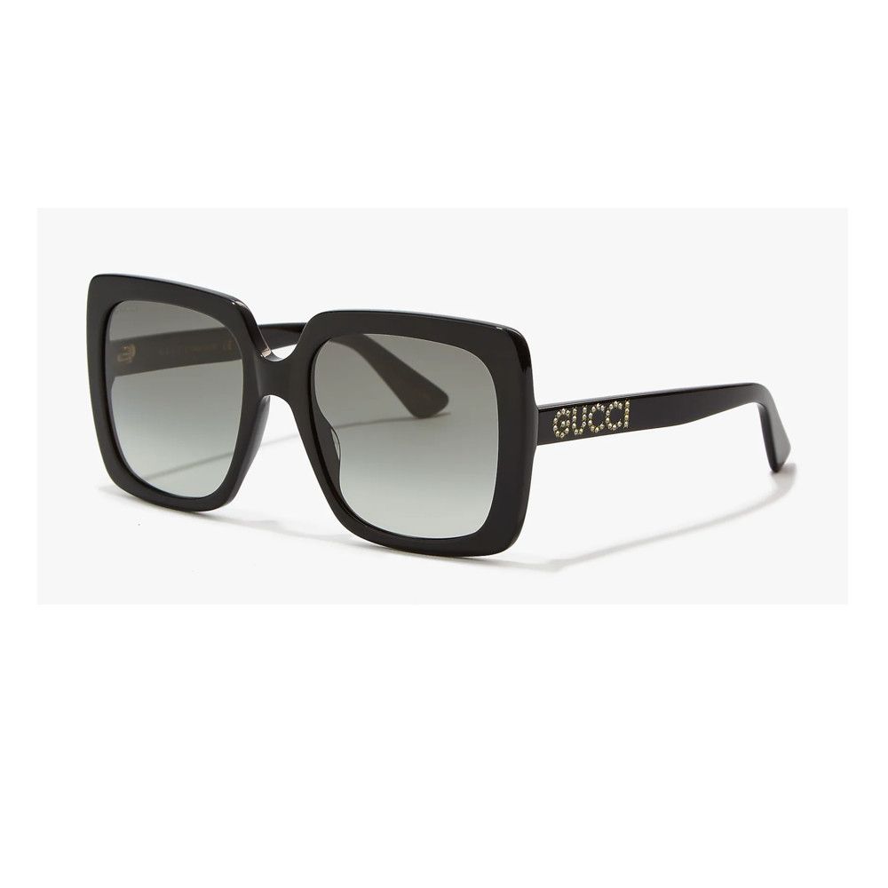 GUCCI OVERSIZED BLACK WIDE SUNGLASSES GG0418S