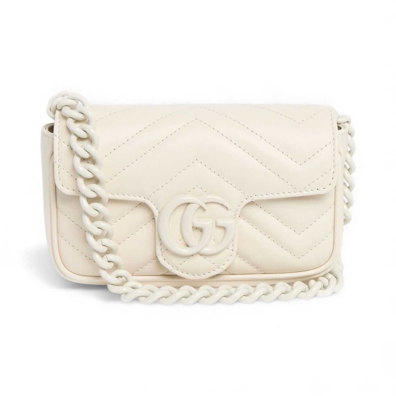 GUCCI MARMONT SUPER MINI MONOCHROME CROSSBODY CREAM
