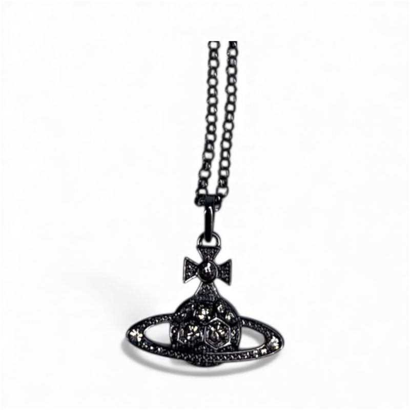 VIVIENNE WESTWOOD MEDIUM ORB CHAIN PEWTER