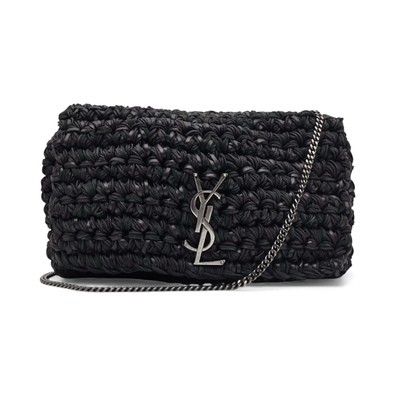 SAINT LAURENT MONOGRAM RAFFIA KATE SHOULDER BAG MEDIUM