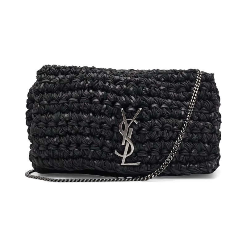SAINT LAURENT MONOGRAM RAFFIA KATE SHOULDER BAG MEDIUM