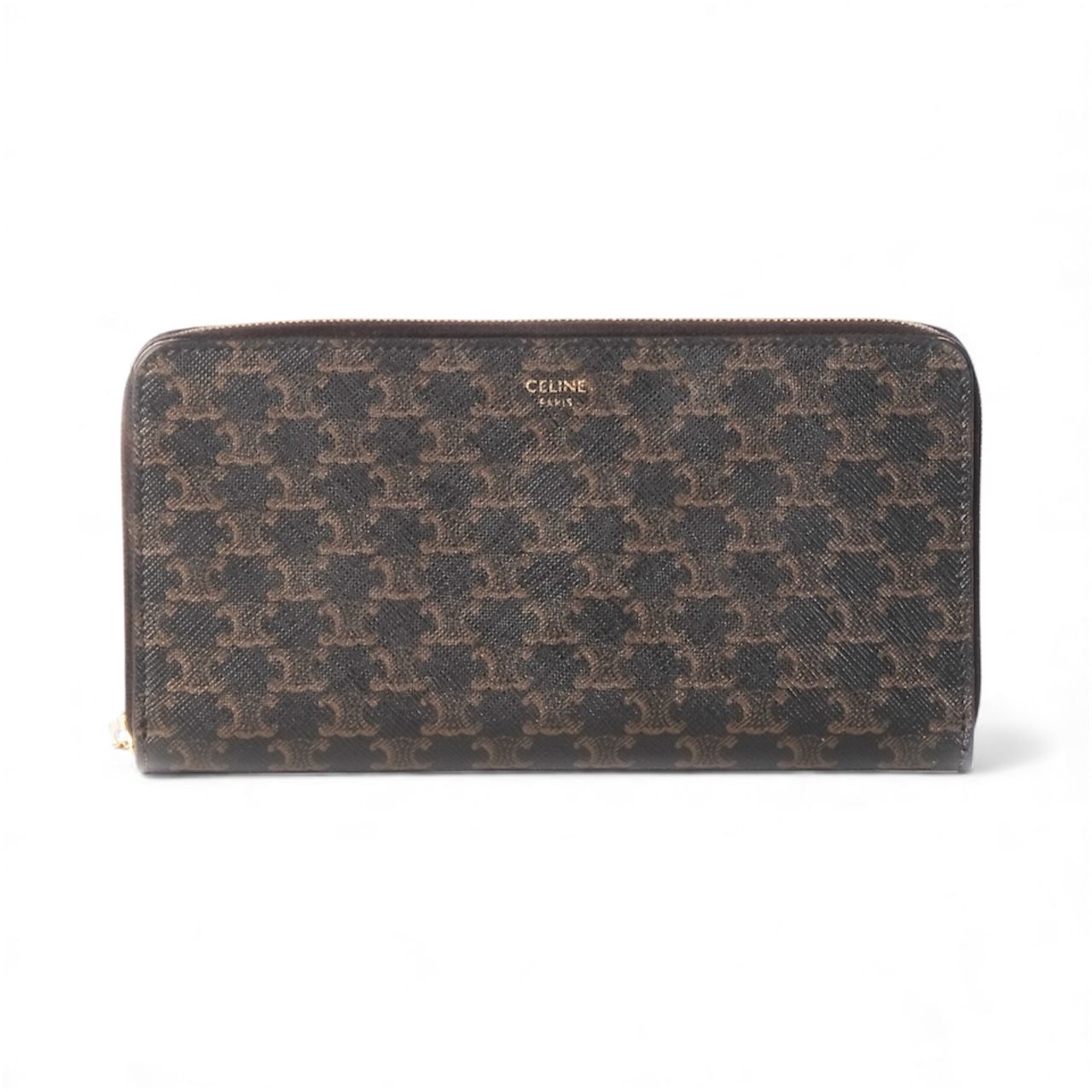 CELINE TRIOMPHE WALLET LOGO PRINTED FULL ZIPPER
