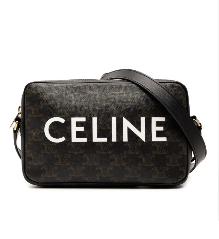 CELINE MEDIUM MESSENGER BAG IN TRIOMPHE CANVAS WITH CELINE PRINT