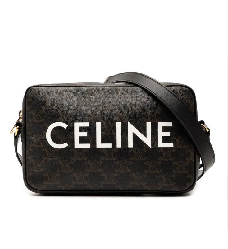 CELINE MEDIUM MESSENGER BAG IN TRIOMPHE CANVAS WITH CELINE PRINT