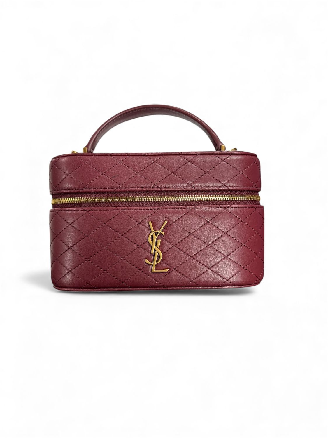 SAINT LAURENT GABY VANITY SHOULDER BAG BURGUNDY