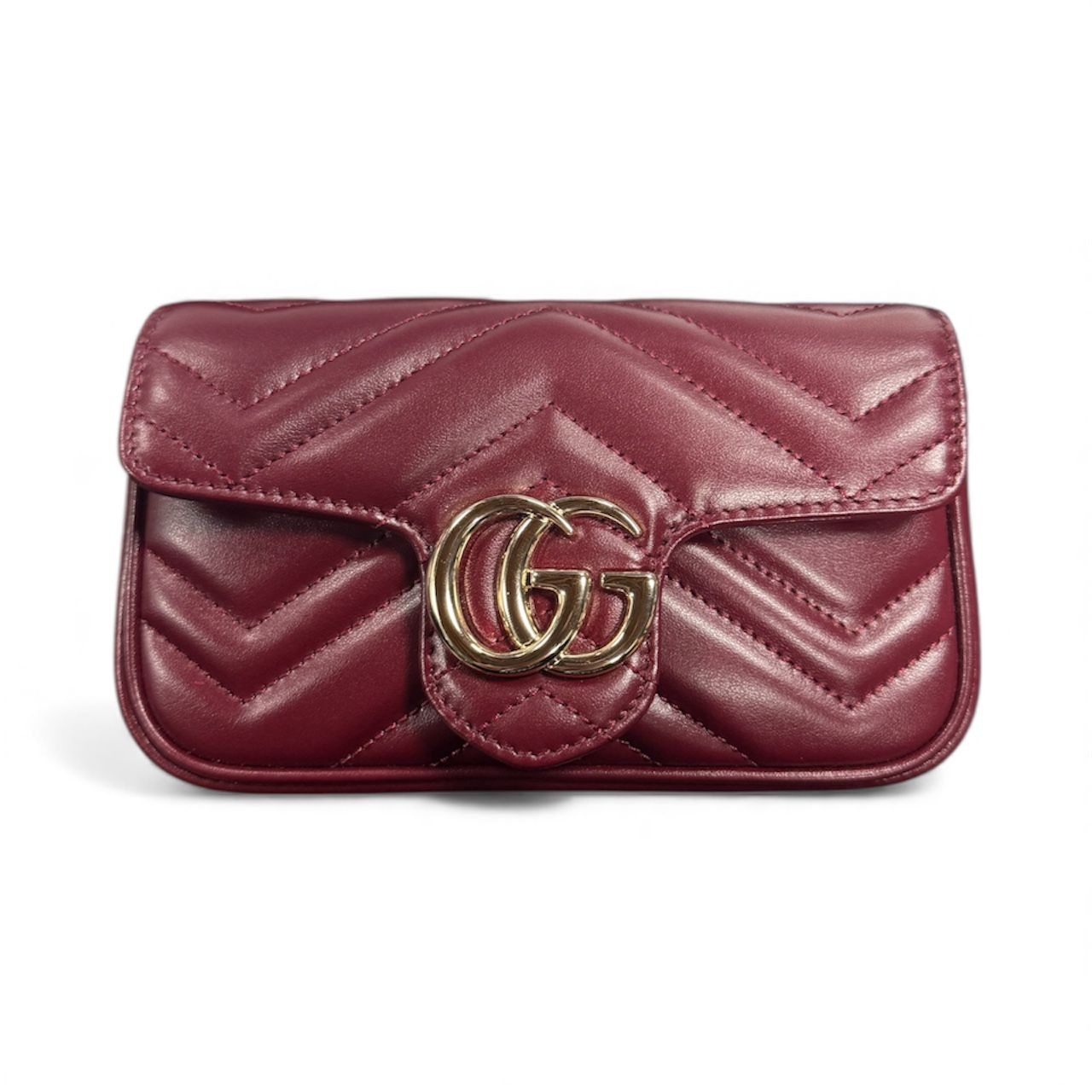 Gucci GG Marmont Super Mini Matelassé Leather Shoulder Bag – Burgundy / Wine Red