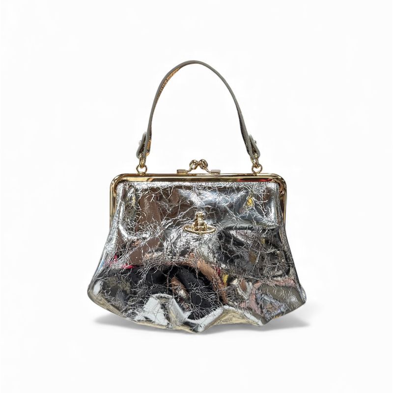 VIVIENNE WESTWOOD SILVER METALLIC GRANNY BAG