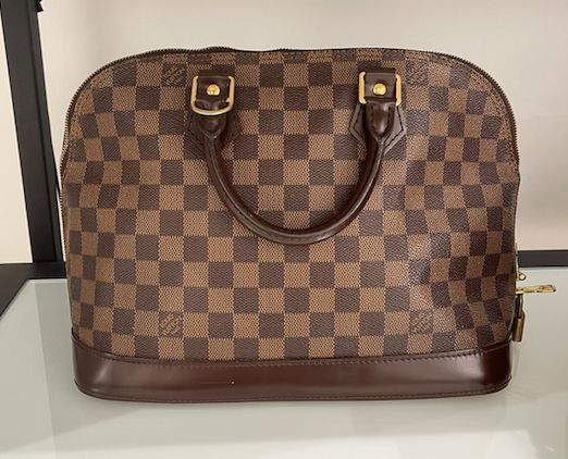 LOUIS VUITTON DAMIER EBENE ALMA BAG