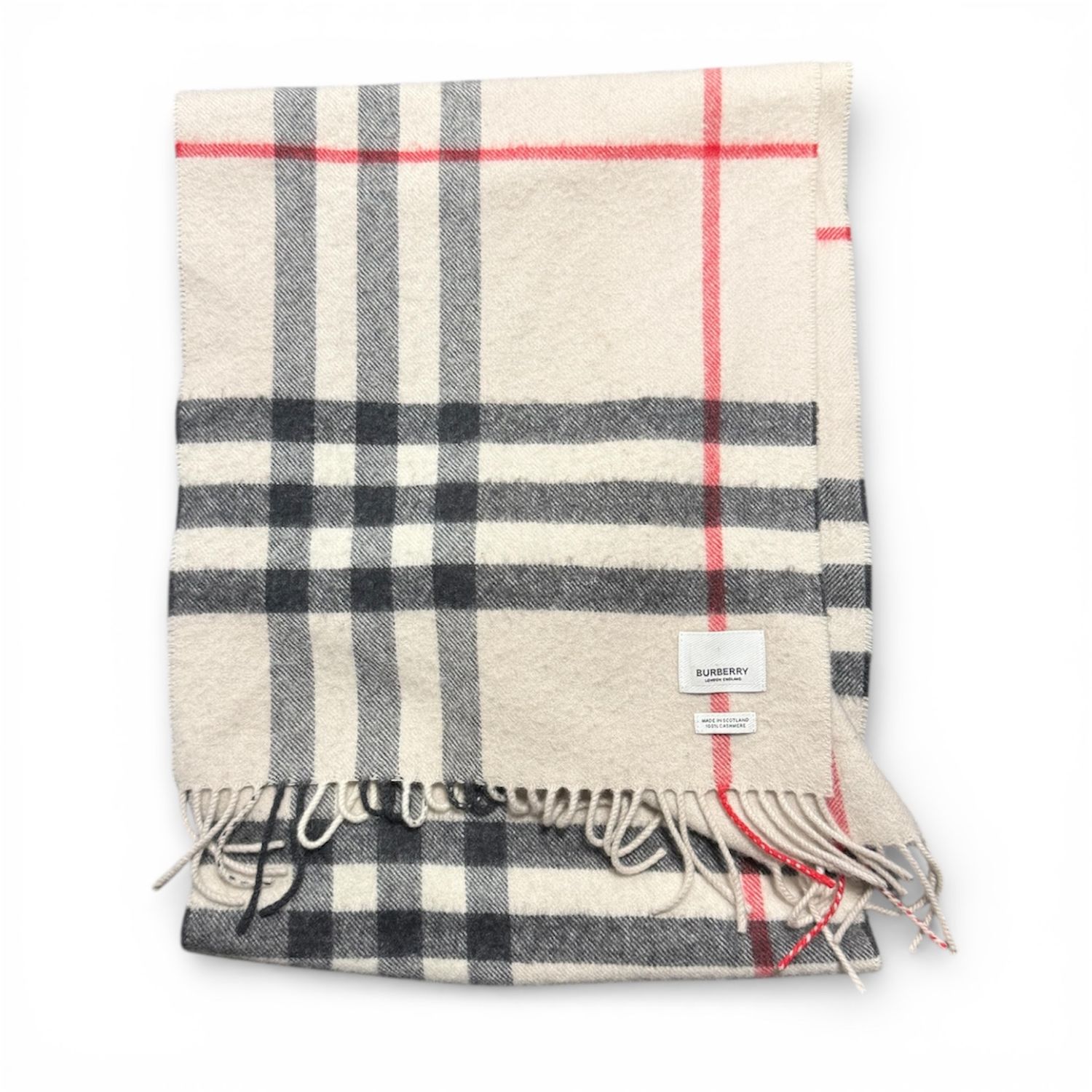BURBERRY HAPPY CASHMERE SCARF BLUE CASHMERE