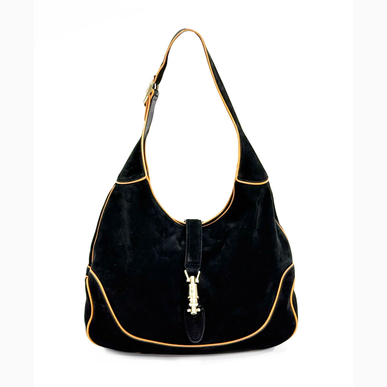 GUCCI  BLACK VINTAGE JACKIE MEDIUM SHOULDER BAG