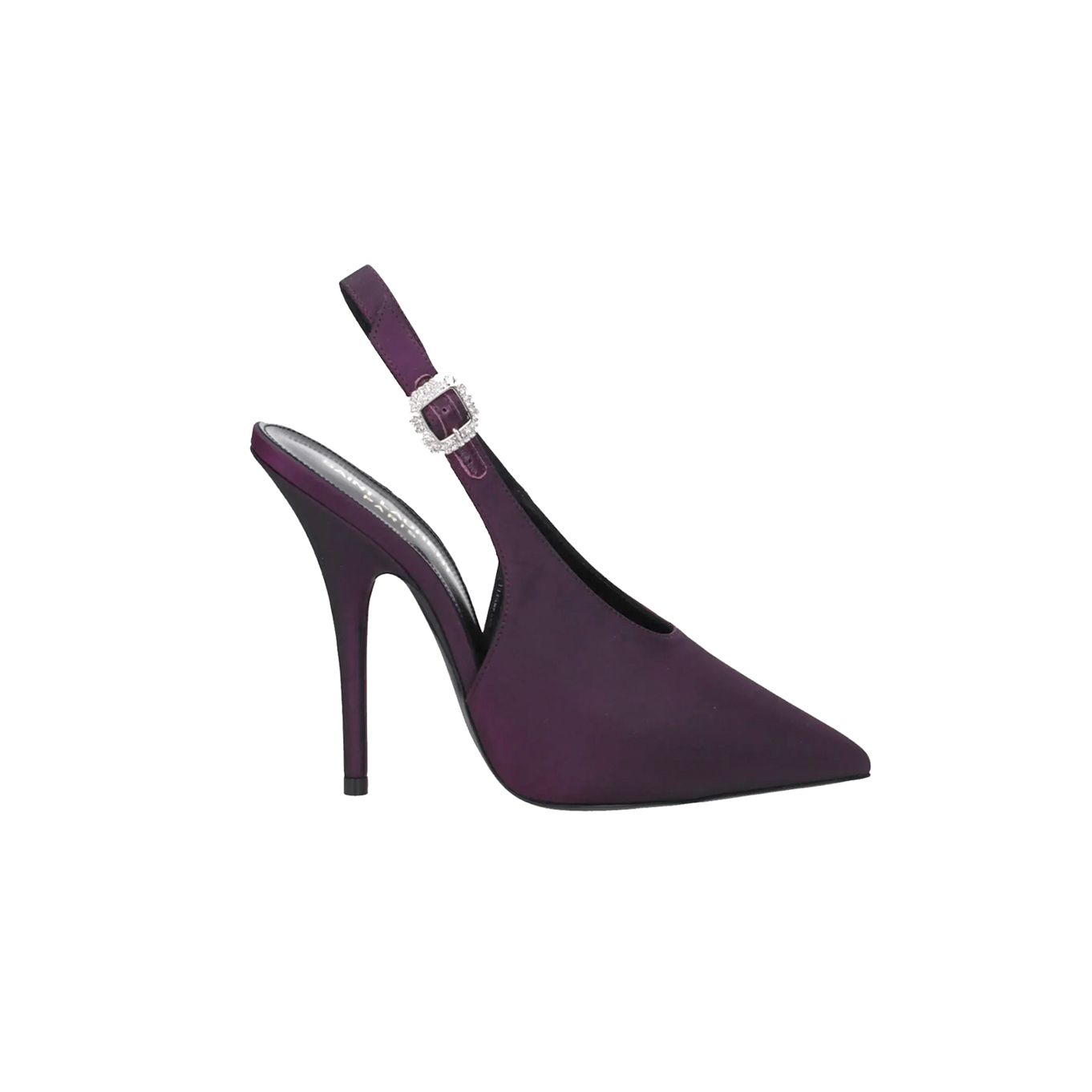 SAINT LAURENT YASMEEN SATIN PUMP PRUNE