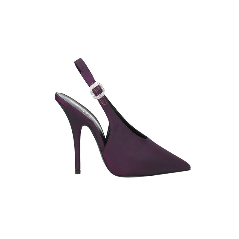 SAINT LAURENT YASMEEN SATIN PUMP PRUNE