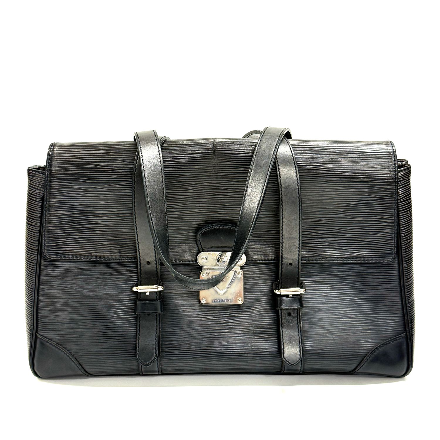 LOUIS VUITTON BLACK EPI SHOULDER BAG