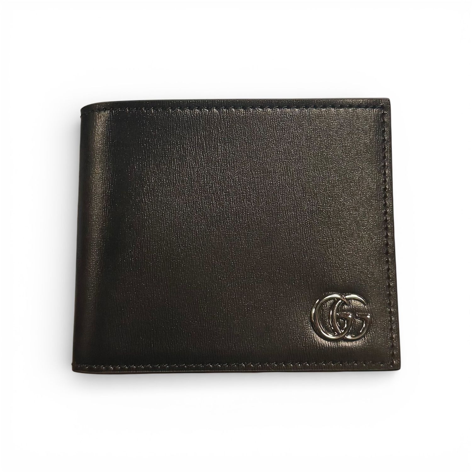 GUCCI GG MARMONT BI FOLD WALLET BLACK/SILVER