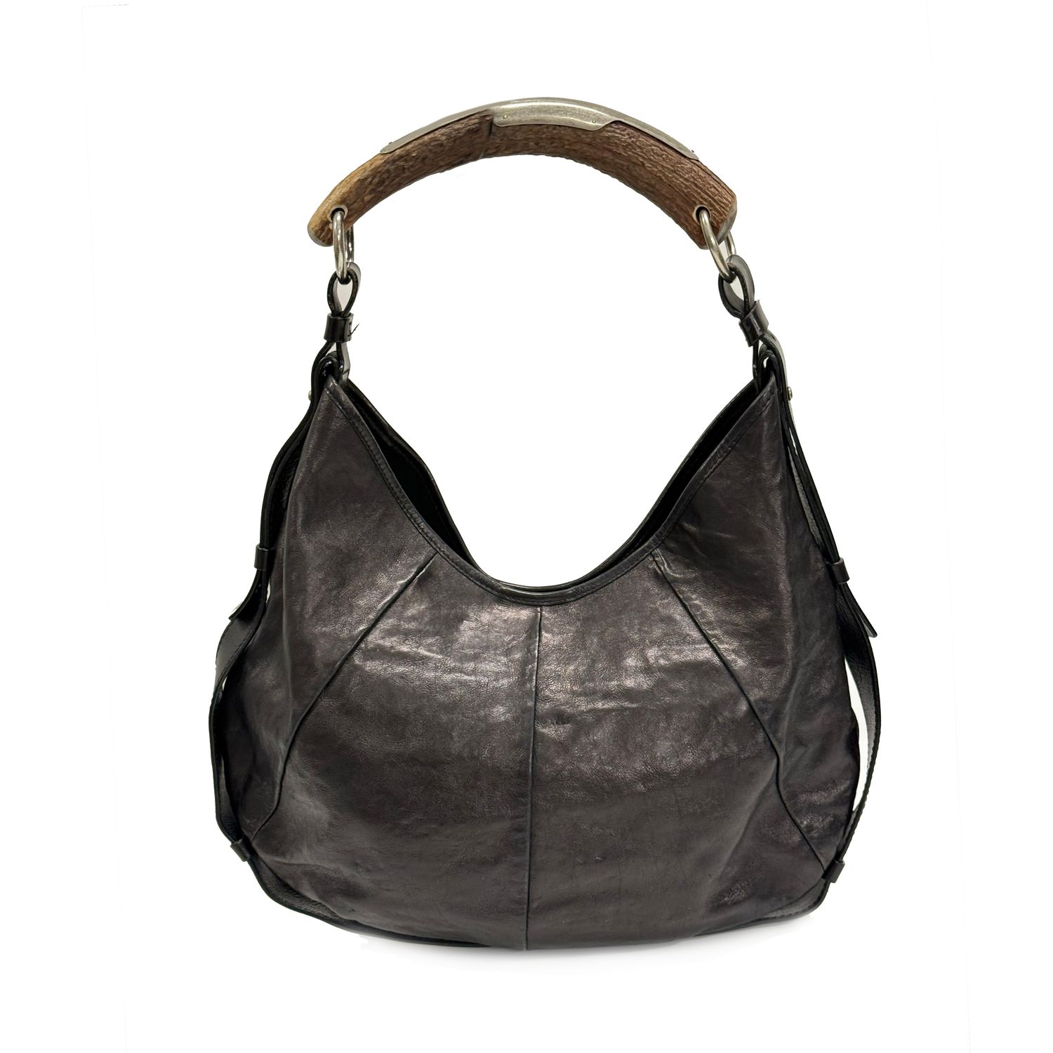 YVES SAINT LAURENT BY TOM FORD MOMBASA HOBO BAG BLACK