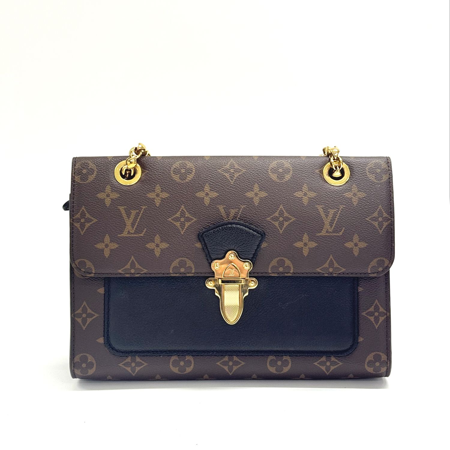 LOUIS VUITTON BLACK MONOGRAM VICTOIRE SHOULDER BAG