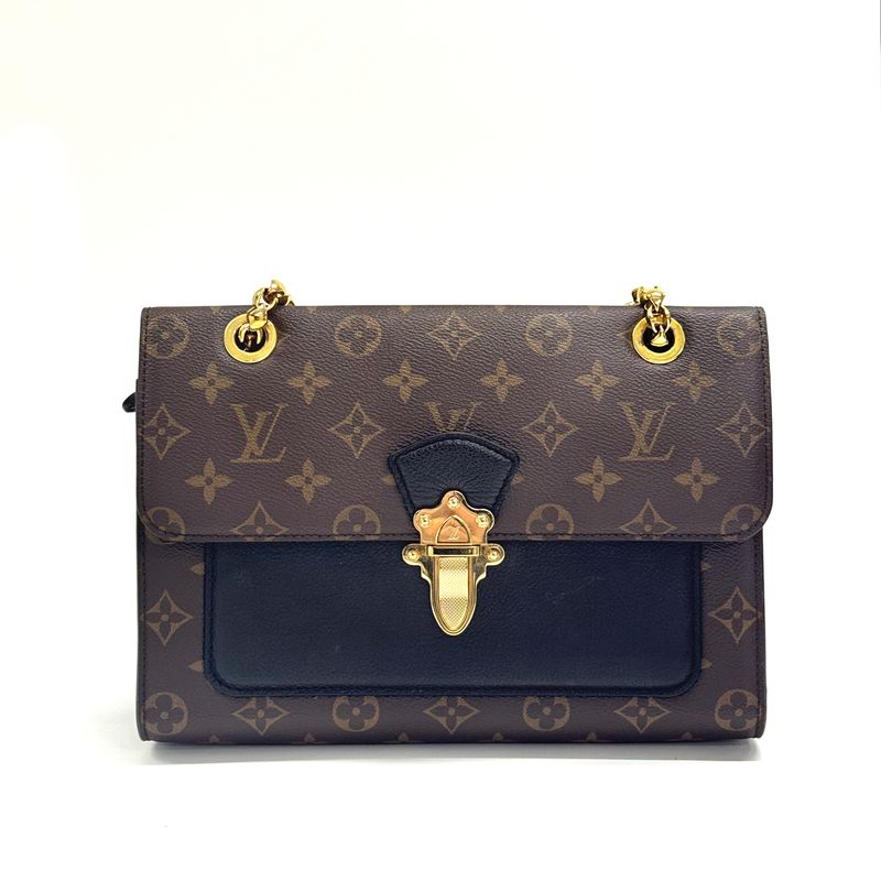 LOUIS VUITTON BLACK MONOGRAM VICTOIRE SHOULDER BAG