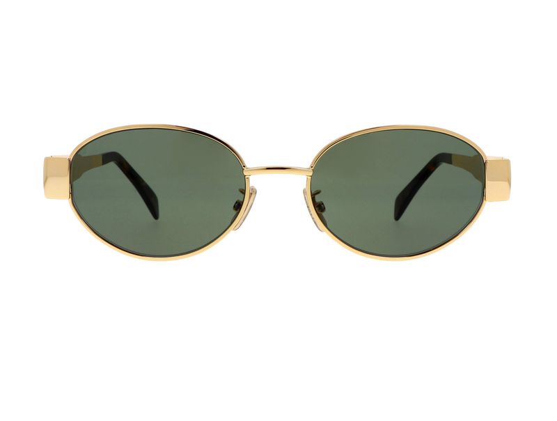 CELINE GOLD METAL TRIOMPHE SUNGLASSES