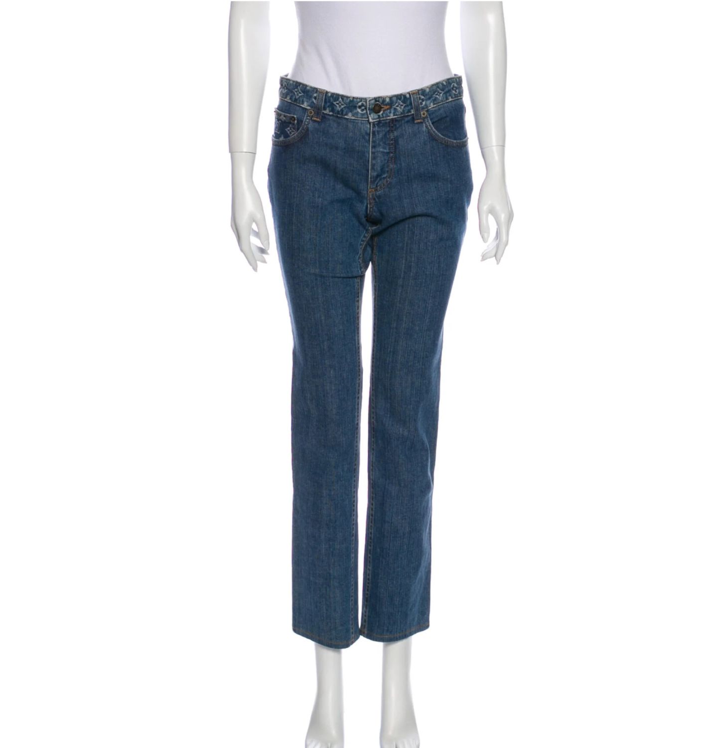 LOUIS VUITTON MID-RISE STRAIGHT LEG JEANS (US 6 | FR 38)