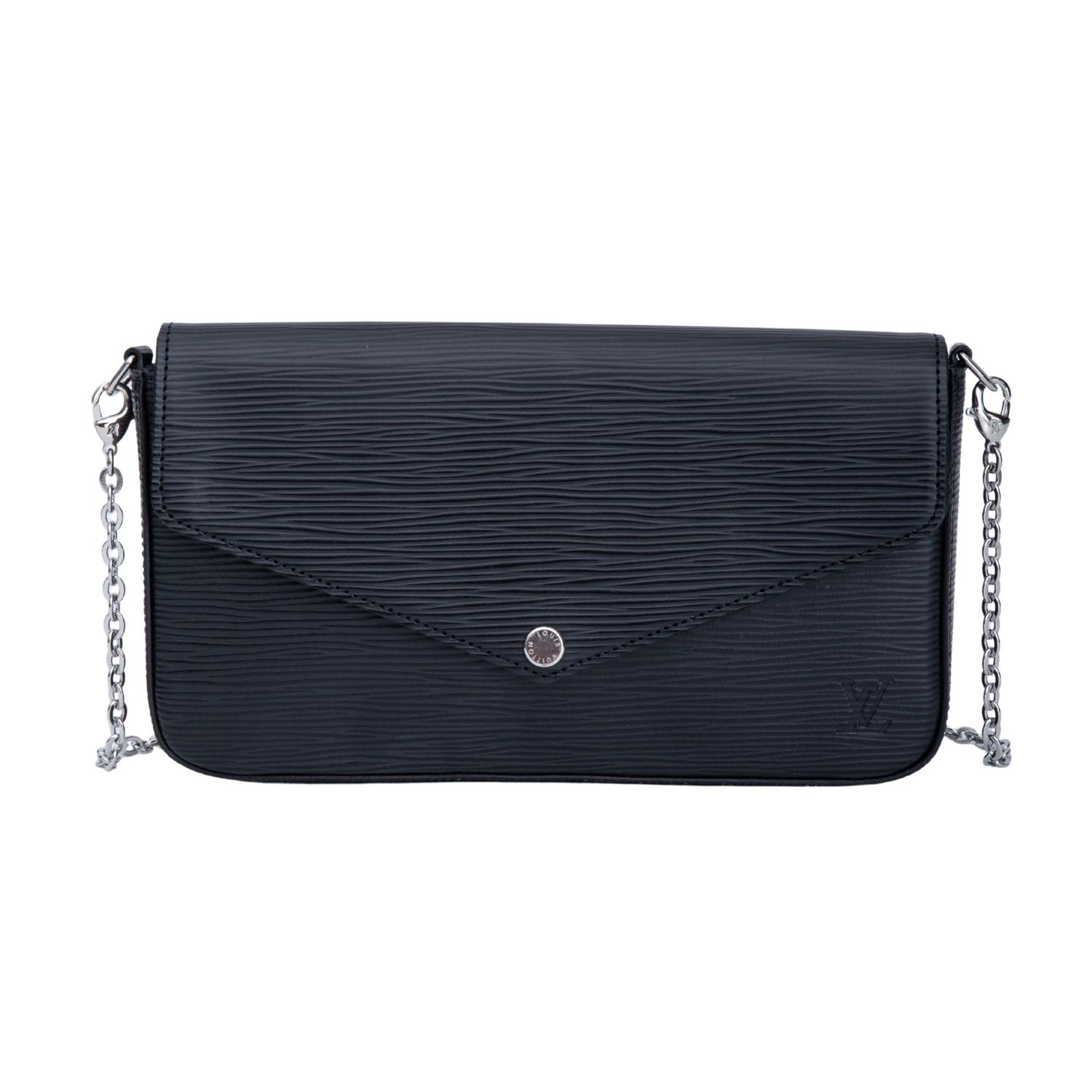 LOUIS VUITTON EPI LEATHER BLACK POCHETTE FELICIE BAG (2018)