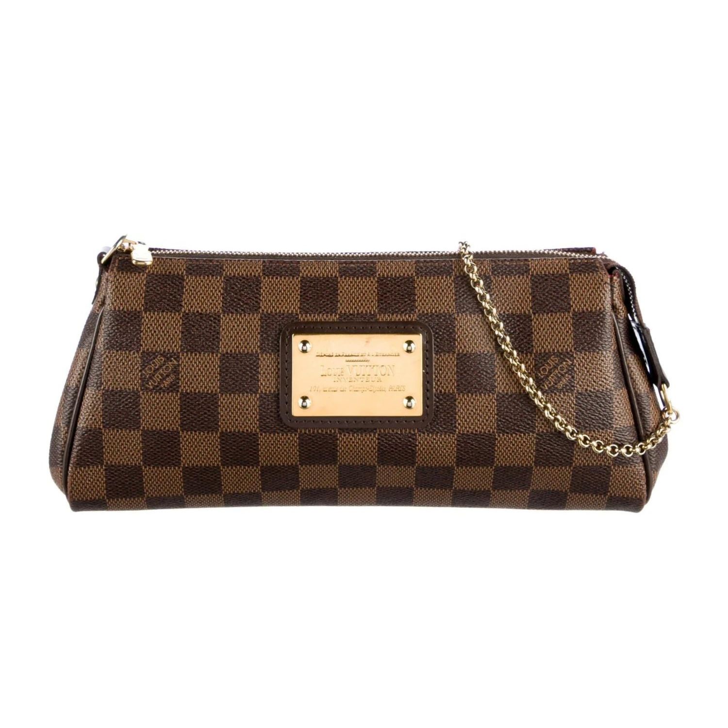 LOUIS VUITTON DAMIER EBENE EVA CLUTCH BAG