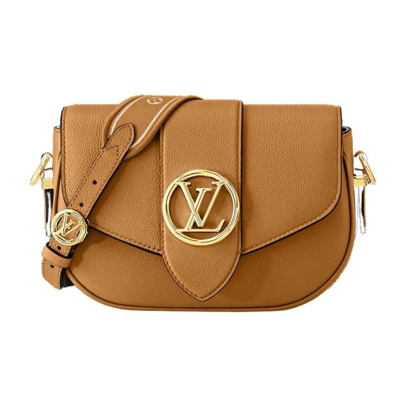LOUIS VUITTON GRAINED CALFSKIN GOLDEN SIENA PONT 9 SOFT MM MESSENGER BAG