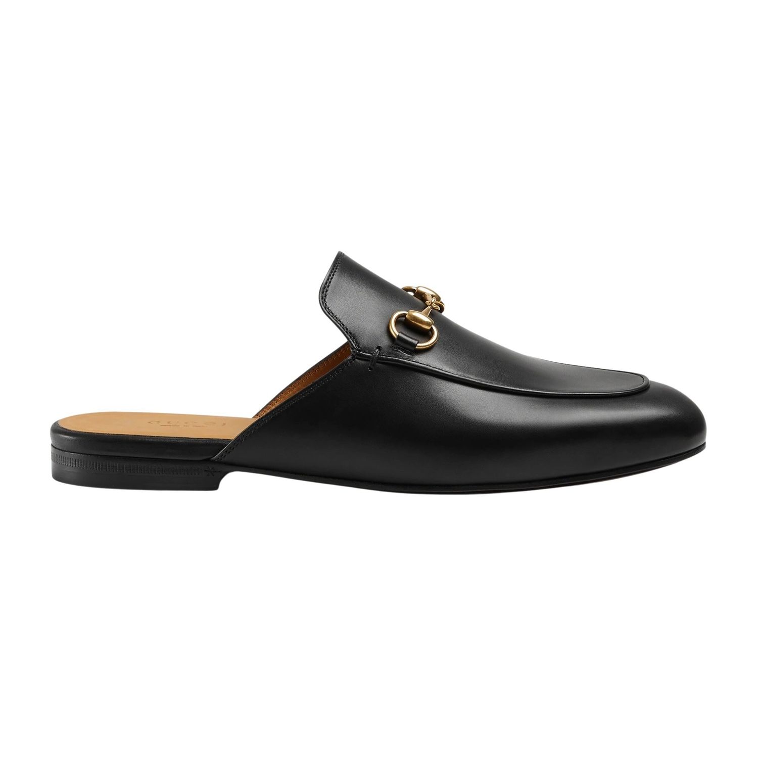 GUCCI BLACK LEATHER PRINCETOWN MULES EU 38 (MELINA DEPOSIT)