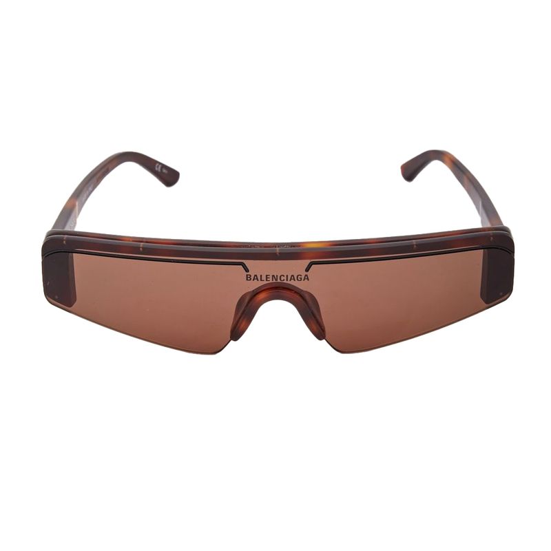 BALENCIAGA TORTOISE SKI RECTANGLE SUNGLASSES