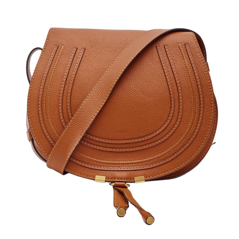 CHLOE CARAMEL LEATHER MARCIE CROSSBODY BAG MEDIUM