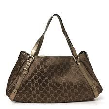 GUCCI GG MONOGRAM BROWN ABBEY SHOULDER BAG BAG