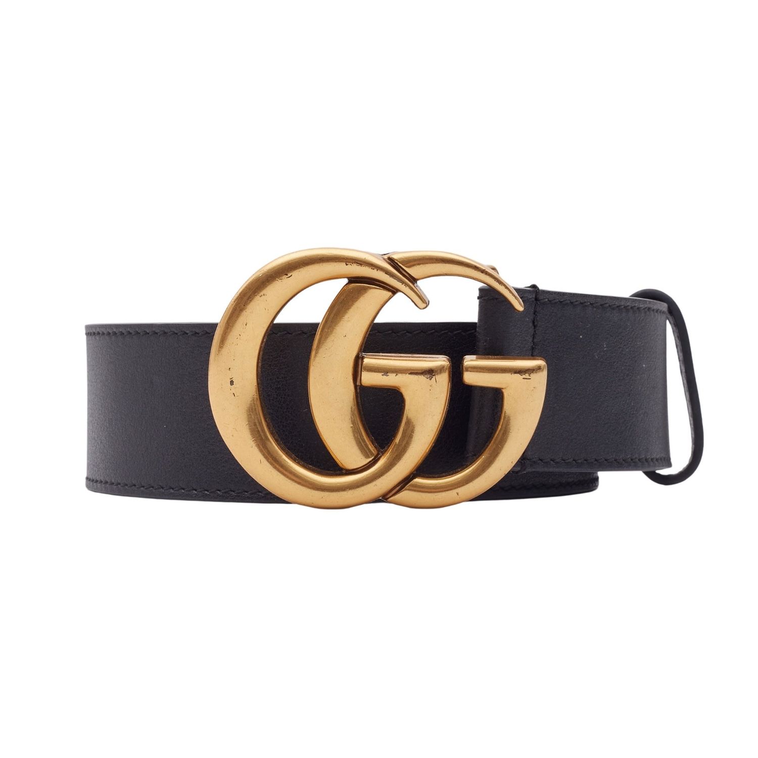 GUCCI GG MARMONT BLACK LEATHER BELT (85/34)