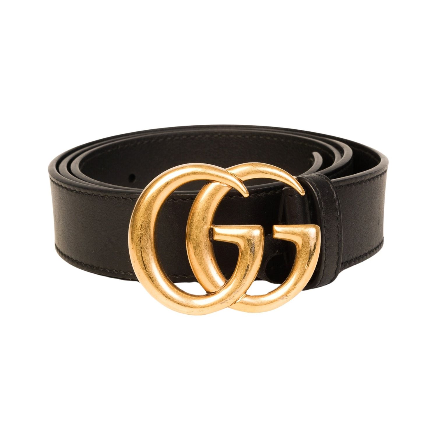 GUCCI GG MARMONT BLACK LEATHER BELT (90/36)