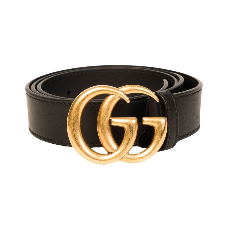 GUCCI GG MARMONT BLACK LEATHER BELT (90/36)