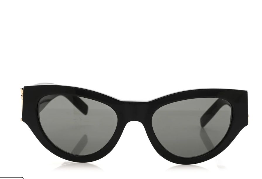 SAINT LAURENT SL M94 CAT EYE BLACK GOLD SUNGLASSES