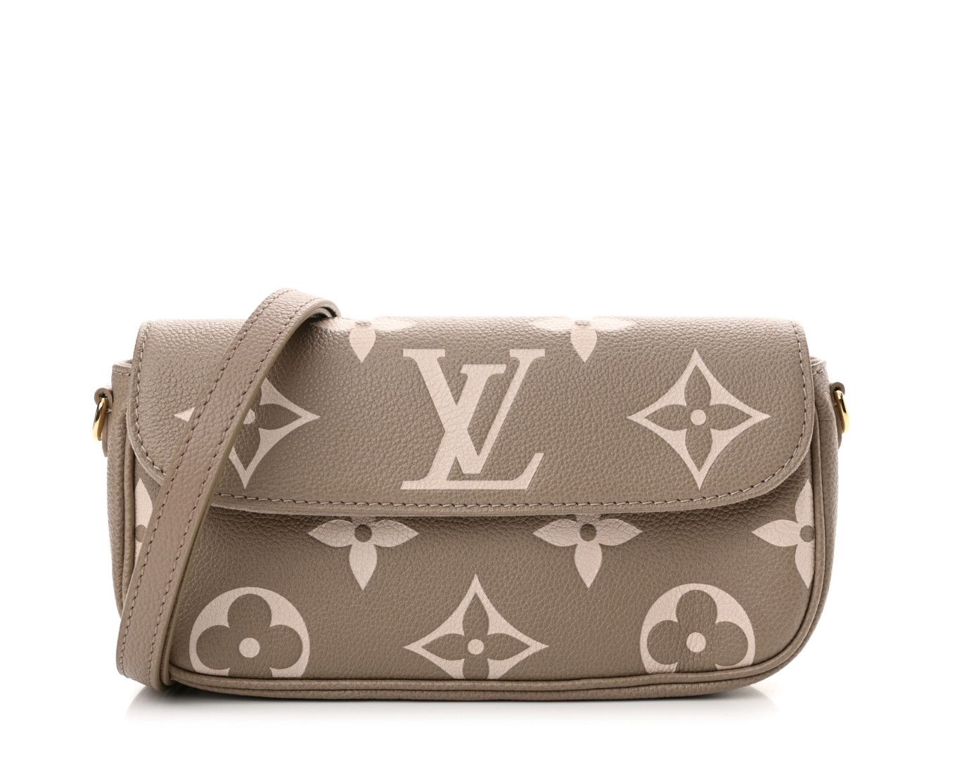 LOUIS VUITTON  Empreinte Monogram Giant Ivy Wallet On Chain Tourterelle Creme