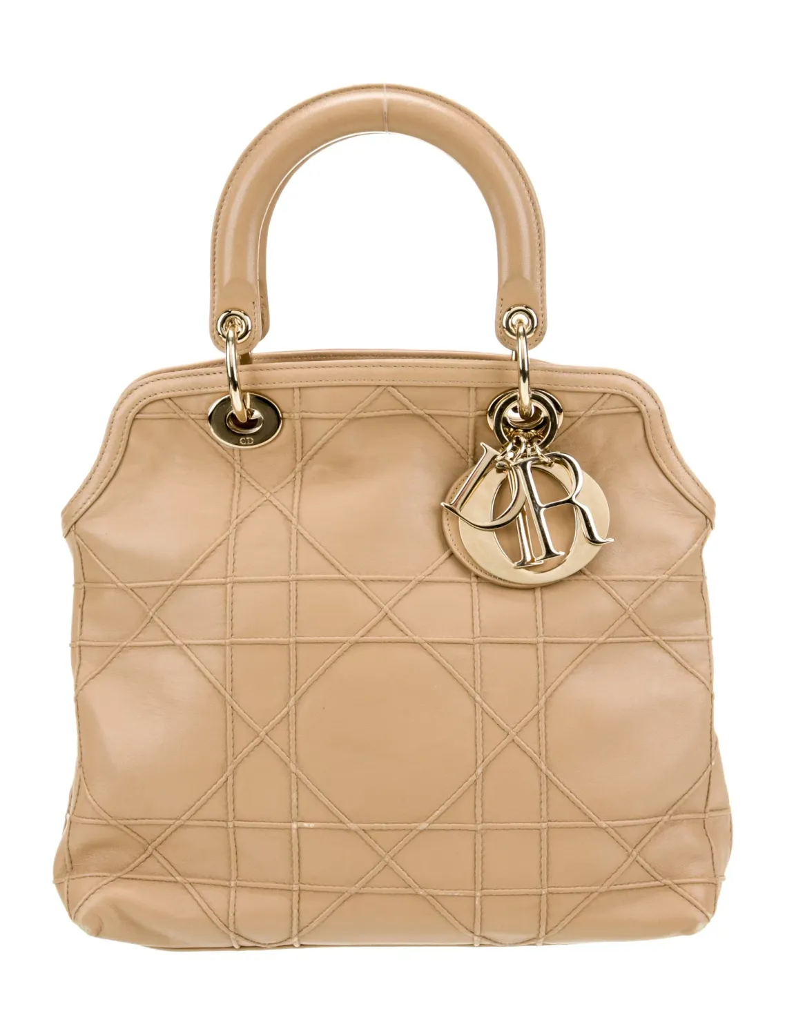 DIOR CANNAGE BEIGE GRANVILLE  BY RAF SIMONS TOTE BAG